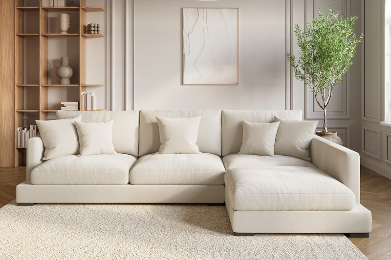 Eternity Fabric Left-Arm Facing L-Shaped Modern Sectional