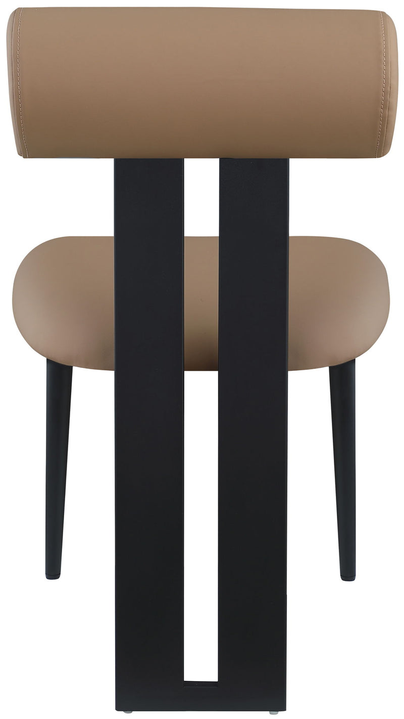 Dario - Faux Leather Dining Chair With Black Frame (Set of 2)