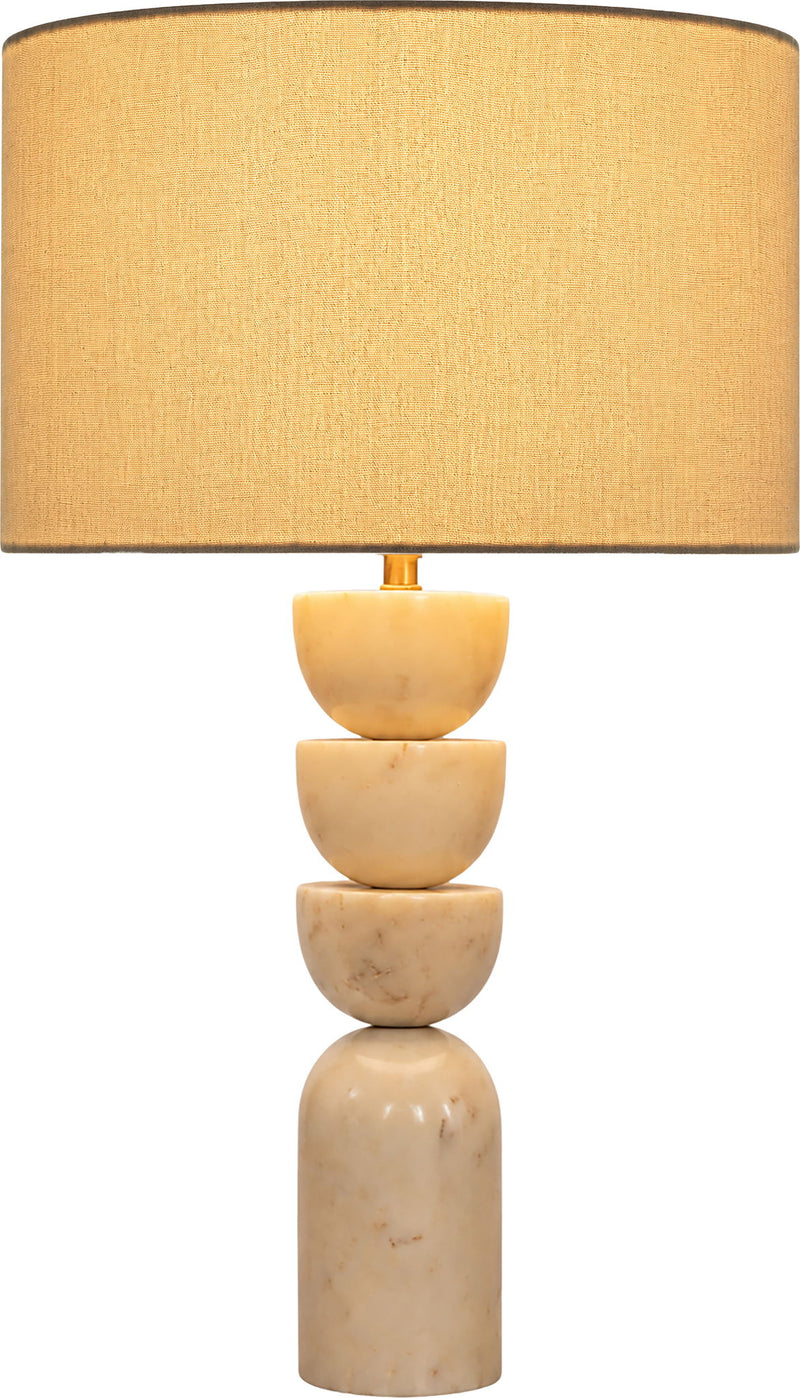 Opus - Linen Textured Fabric And Brass Table Lamp