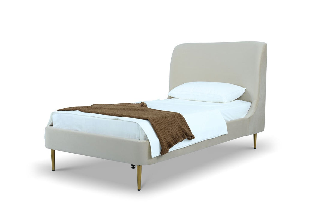 Manhattan Heather - Bed With Gold Legs