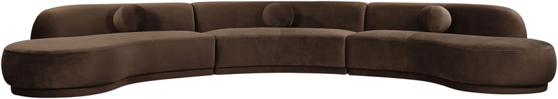 Avra - 177.5" Velvet Performance Fabric Upholstered Sectional