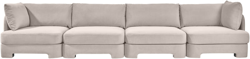Hammond - Velvet Performance Fabric Upholstered 4 Piece Sofa