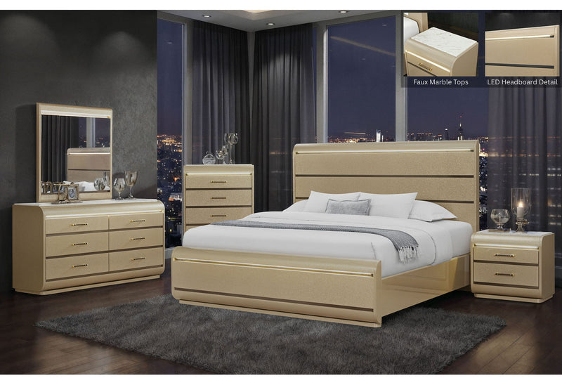 gold dresser and nightstand set Amazon.com: Tradare 6 Drawer Dresser and Nightstand Set of 2, Modern Black and Gold Dresser Set with Golden Handles, 2 Drawer Nightstand & 6-Drawer Chest of Drawers : Home & Kitchen