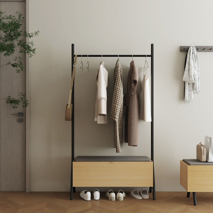 Paloma - Open Hanging Closet - Light Oak