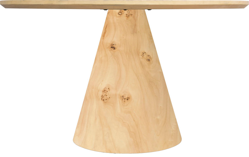 Linette 52" Natural Burl Wood Dining Table
