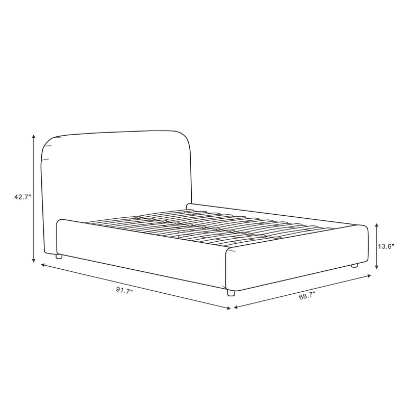 Flair - Rounded Upholstered Bed