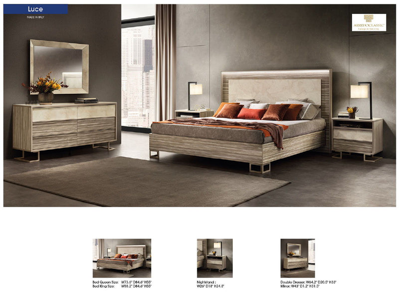 Luce - Bed With Wooden Headboard