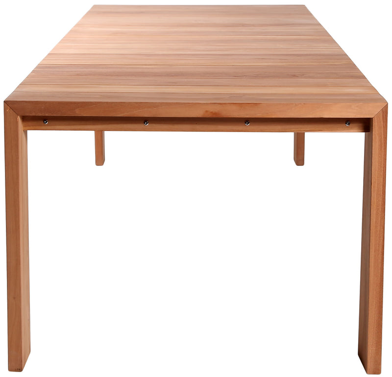 Tulum 108.5" Natural Teak Wood Outdoor Patio Dining Table