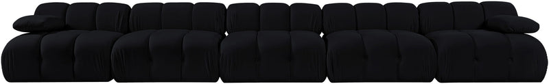Orin - Velvet 5 Piece Modular Armless Sofa