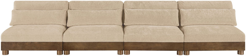 Turin - Chenille Fabric Upholstered Modular Sectional - Beige