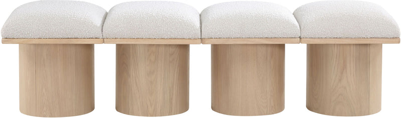 Pavilion - 4 Piece Modular Bench With Natural Base