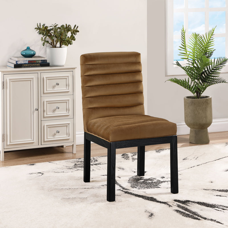 Evelyn Saddle Velvet Upholstered Dining Chair
