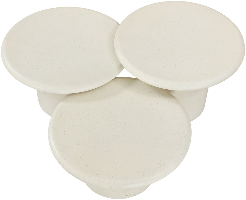 Emara - 3 Piece Concrete And Fiberglass Indoor / Outdoor Coffee Table