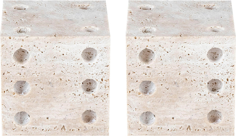 Dice Natural Travertine Decorative Dice