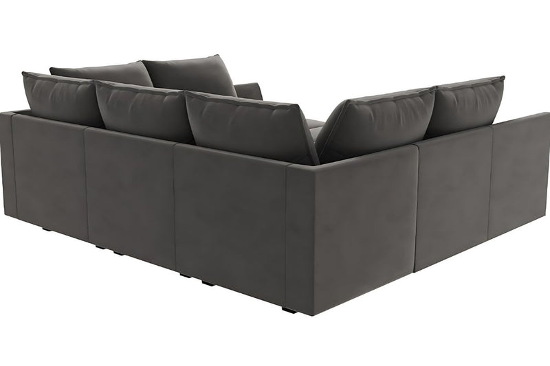 Sereno 9-Piece Velvet Modular Sleeper Sectional With Storage Seat