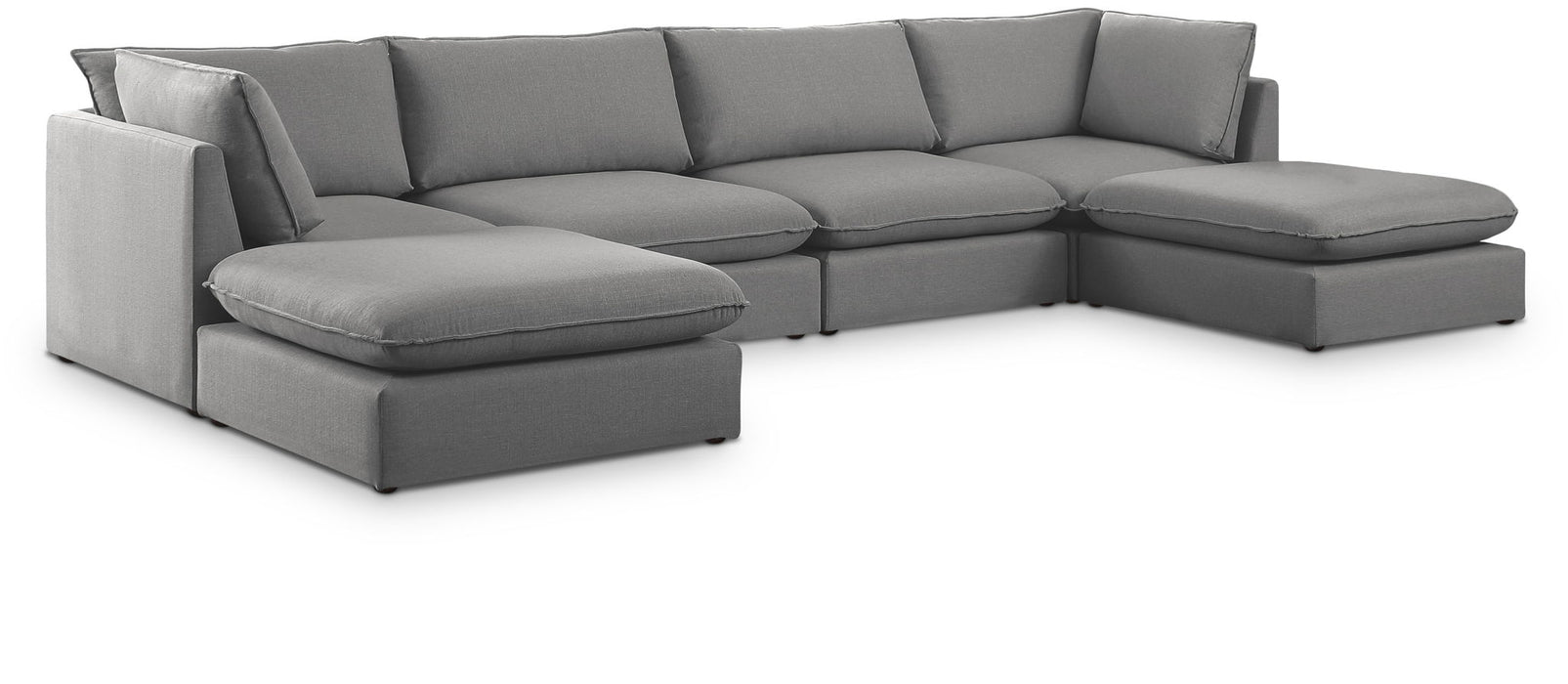 Mackenzie Linen Textured Fabric Upholstered Modular Sectional