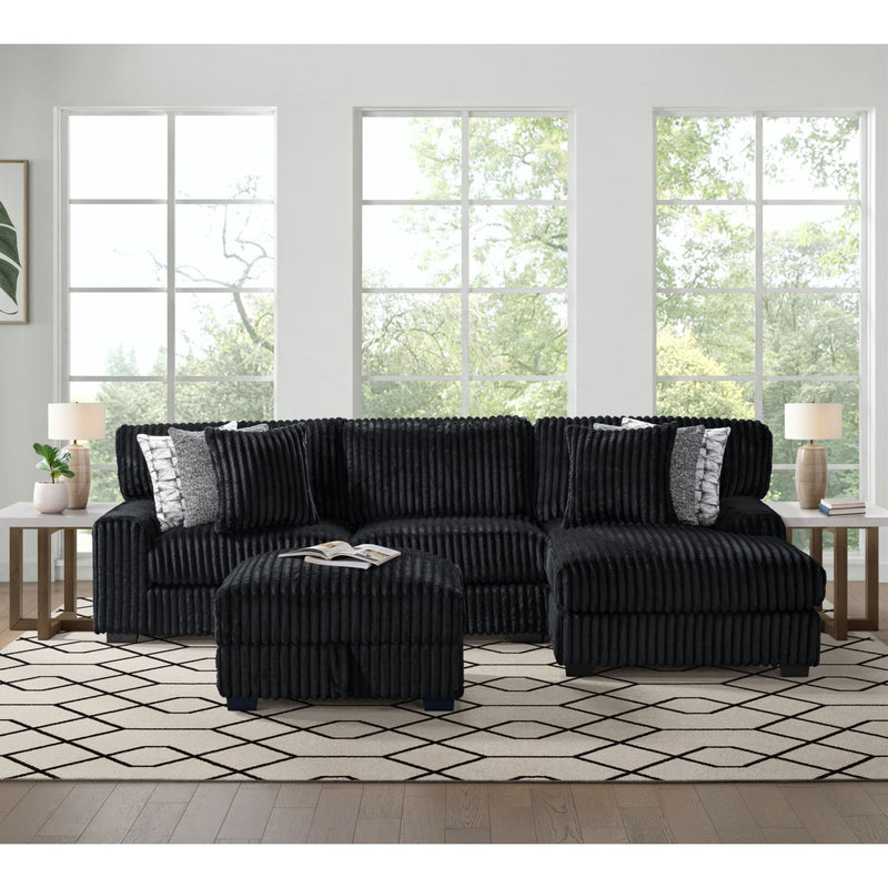 Nightfall - Storage Ottoman - Grand Cord Black