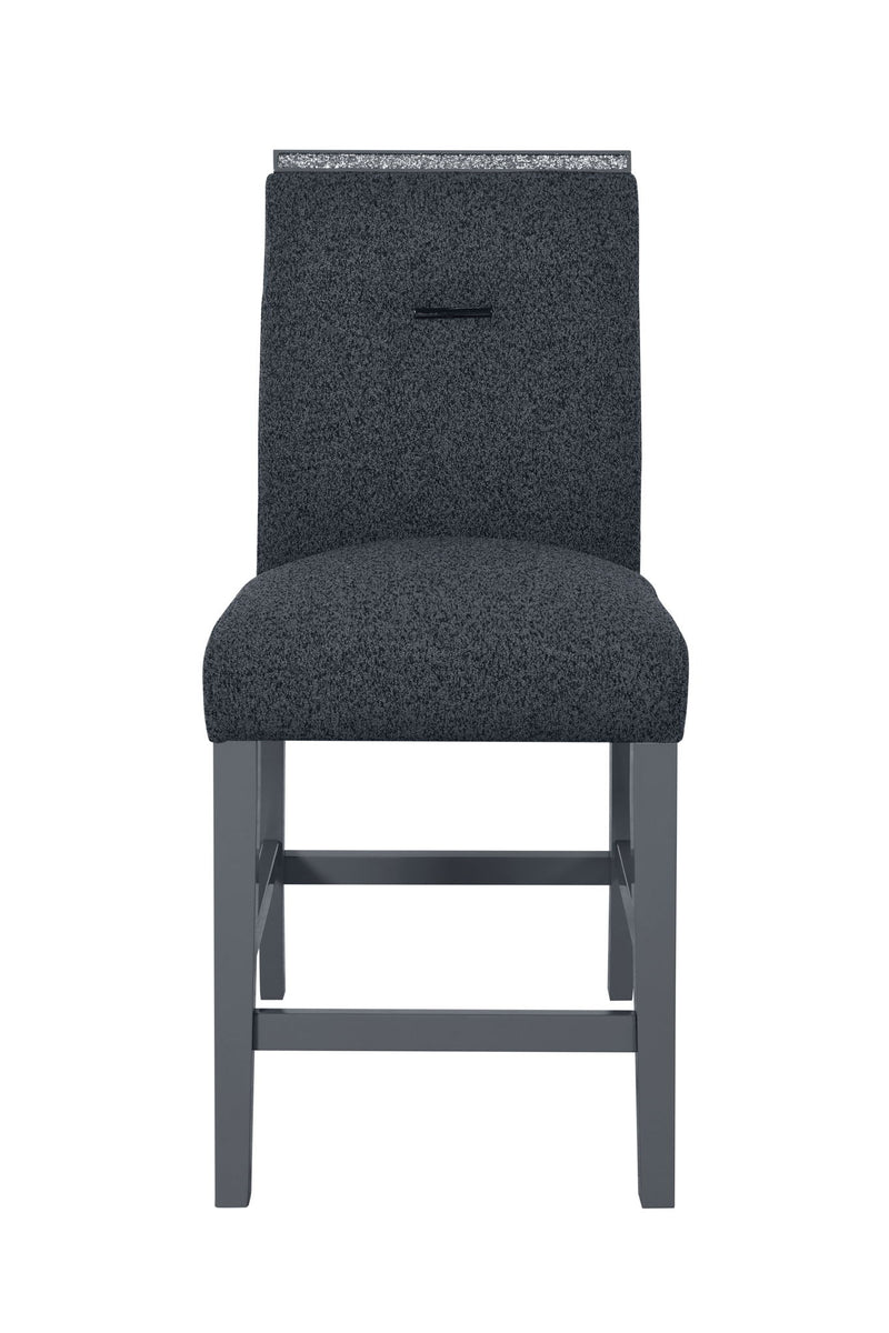 Monaco - 7 Piece Dining Room Set (Bar Table And 6 Bar Stools) - Dark Gray