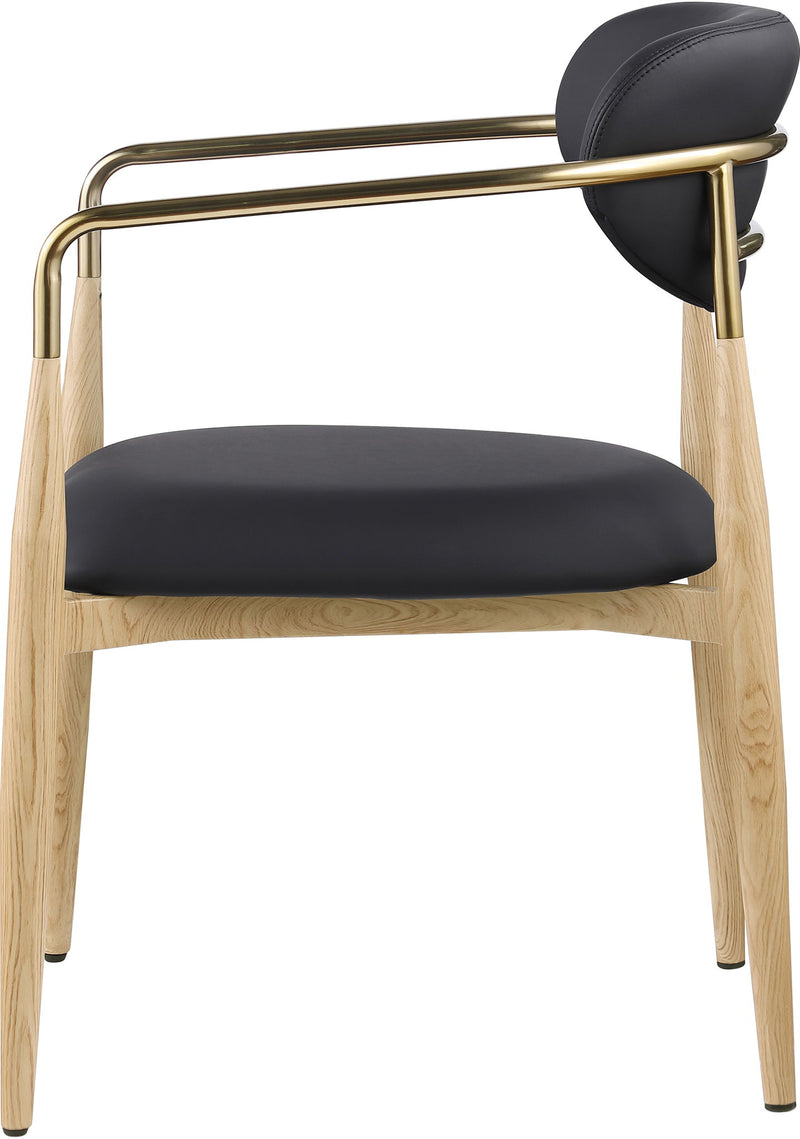 Ronda - Vegan Leather Upholstered Dining Arm Chair - Natural Legs