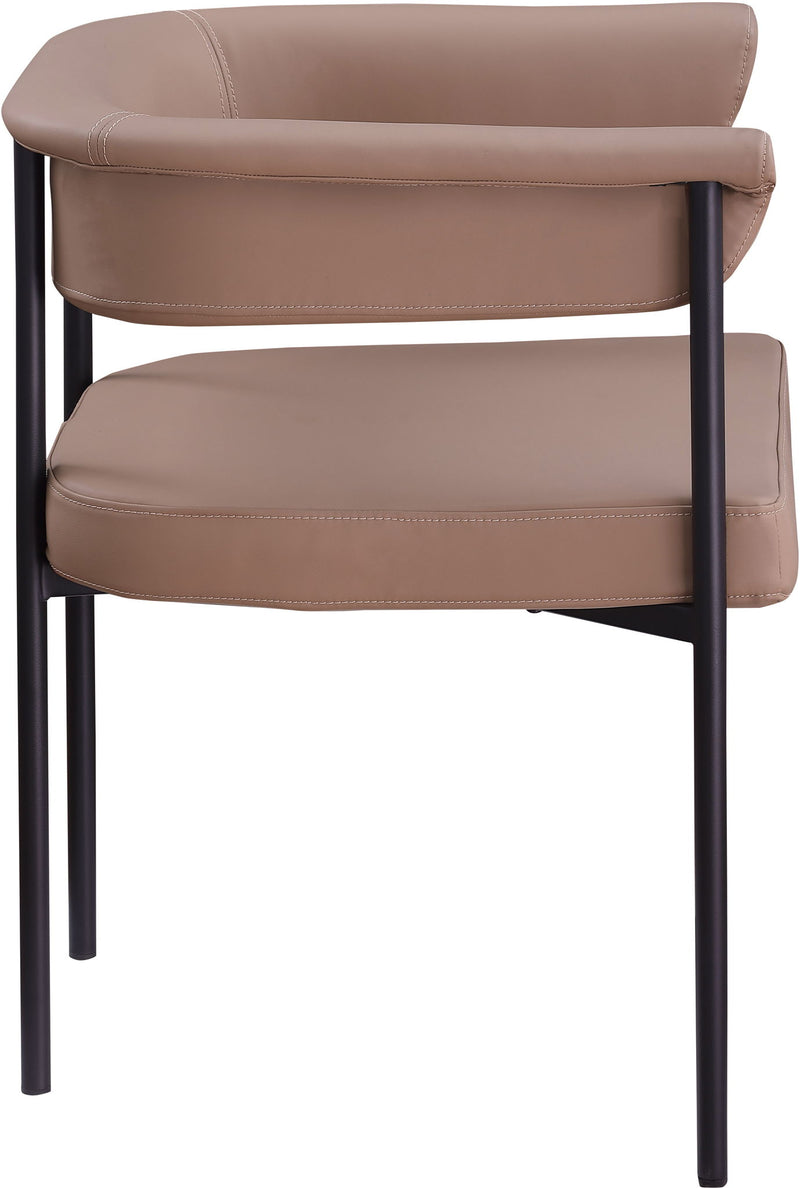 Malin Tan Vegan Leather Upholstered Dining Chair