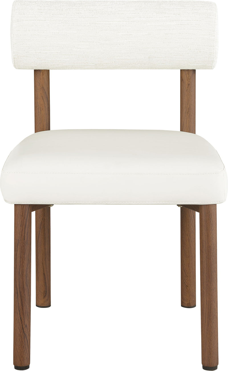Paramo - Chenille Fabric and Vegan Leather Upholstered Dining Chair