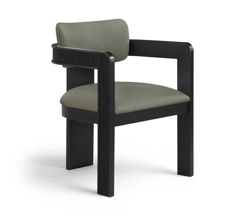 Sacha - Vegan Leather Upholstered Dining Chair With Black Base (Set of 2)