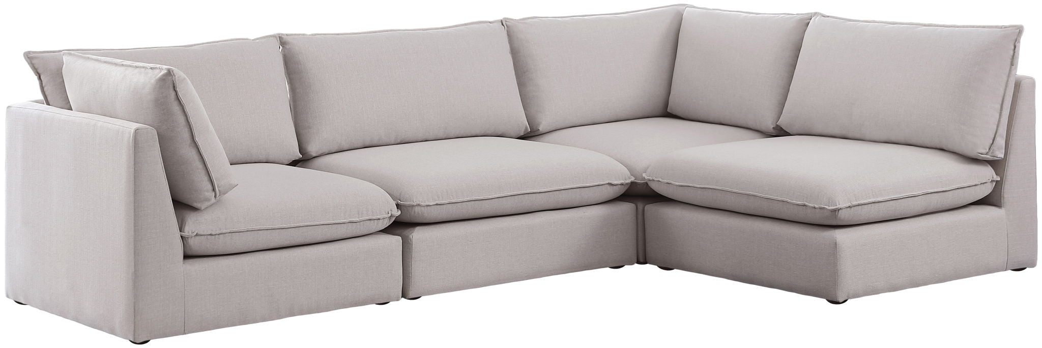 Mackenzie Linen Textured Fabric Upholstered Modular Sectional