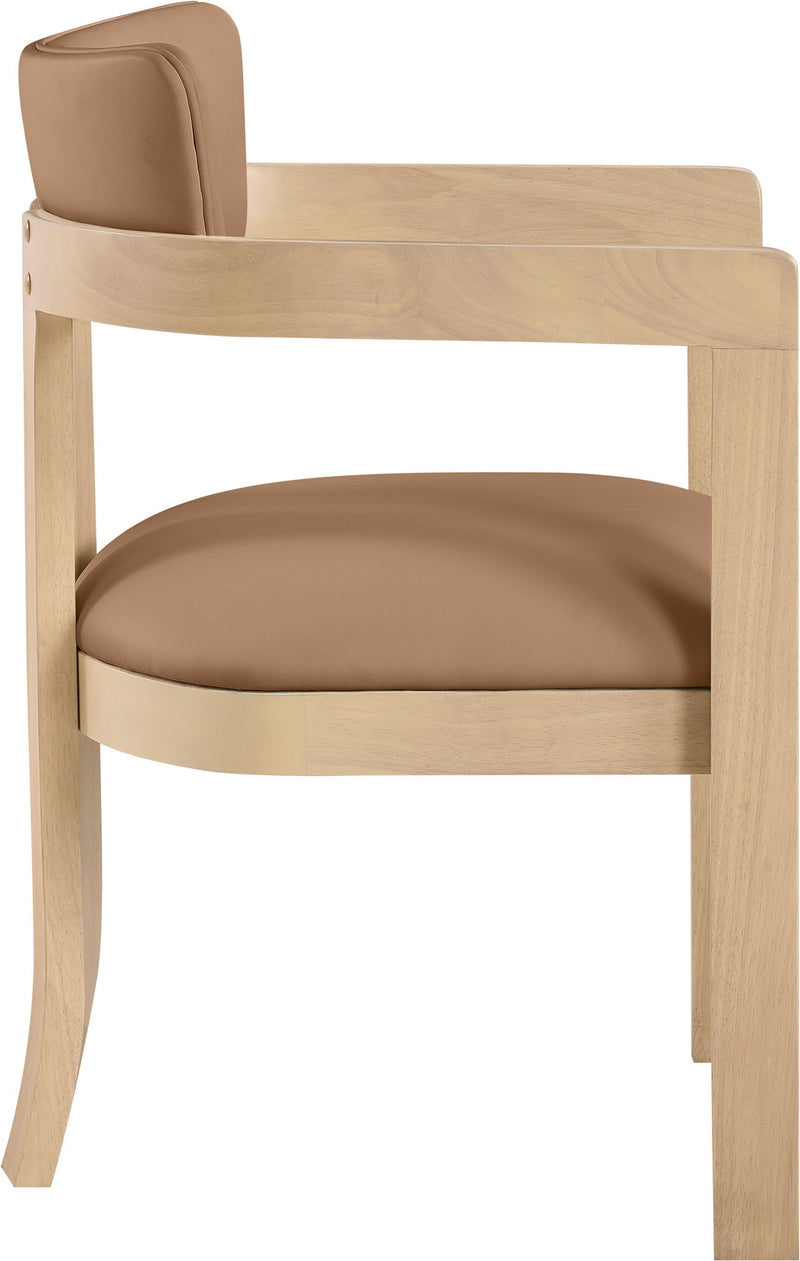 Lavrin - Vegan Leather Dining Arm Chair (Set of 2) - Natural Base