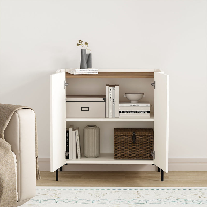 Abbey - Accent Cabinet - Maple And Off White