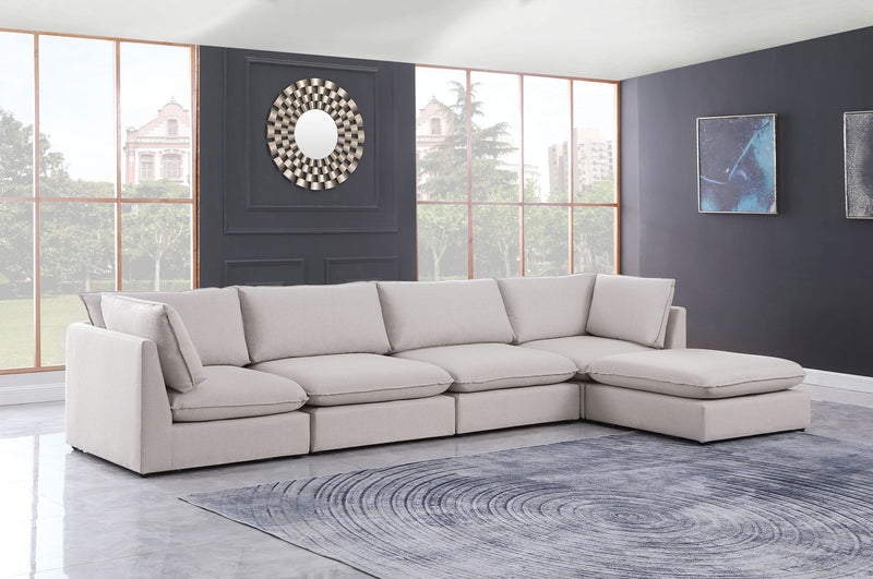 Mackenzie Linen Textured Fabric Upholstered Modular Sectional