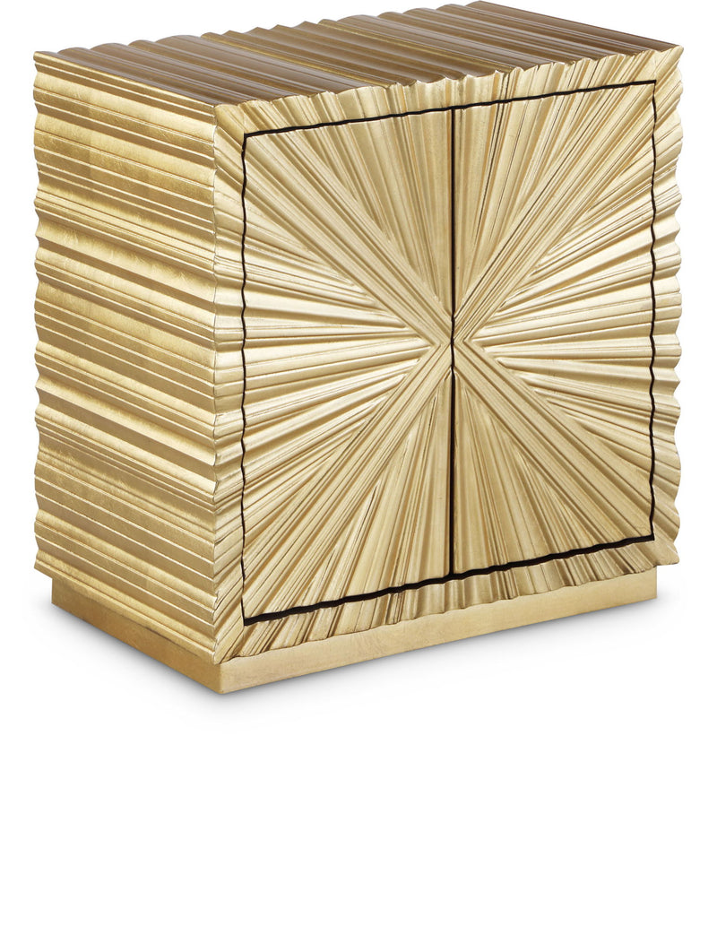 Golda Gold Wood Side Table