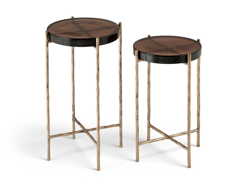 Vetra - Iron Base Bunching End Table - Brass