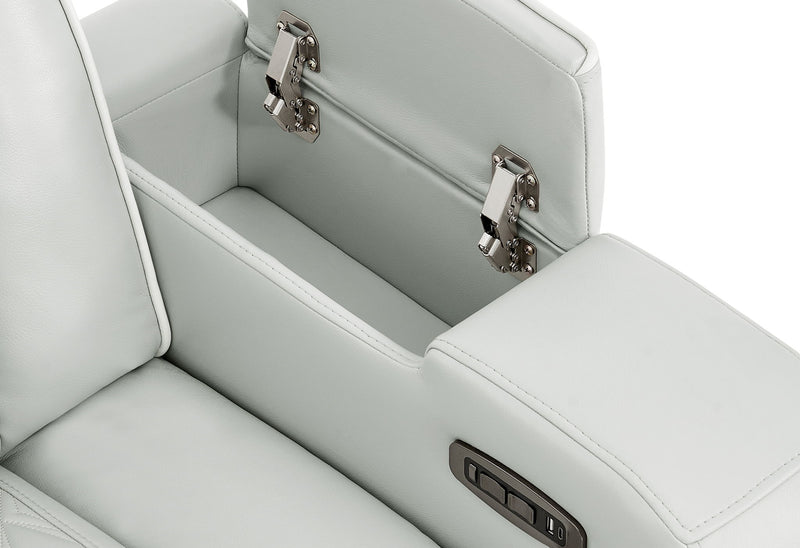 U8611 - Sectional With LED - Silver