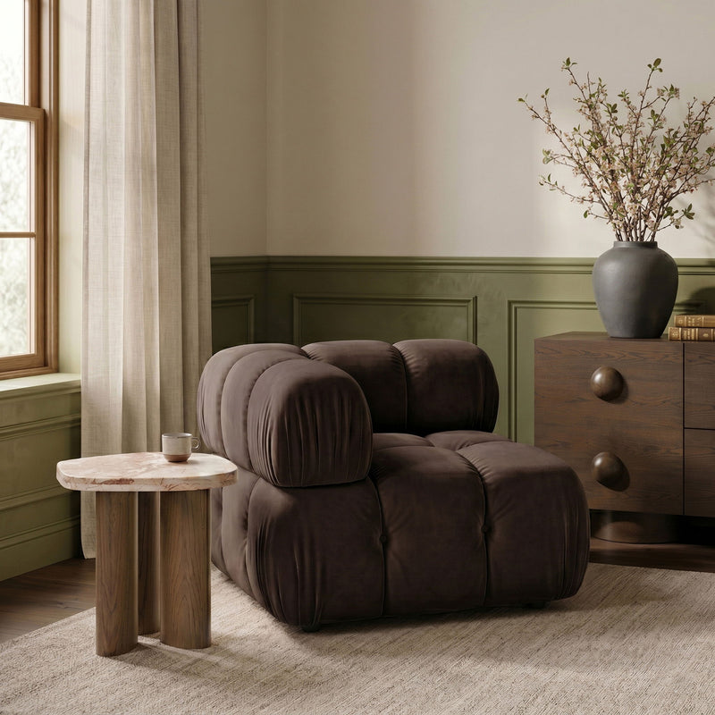 Orin - Velvet Performance Fabric Upholstered Modular Corner Chair