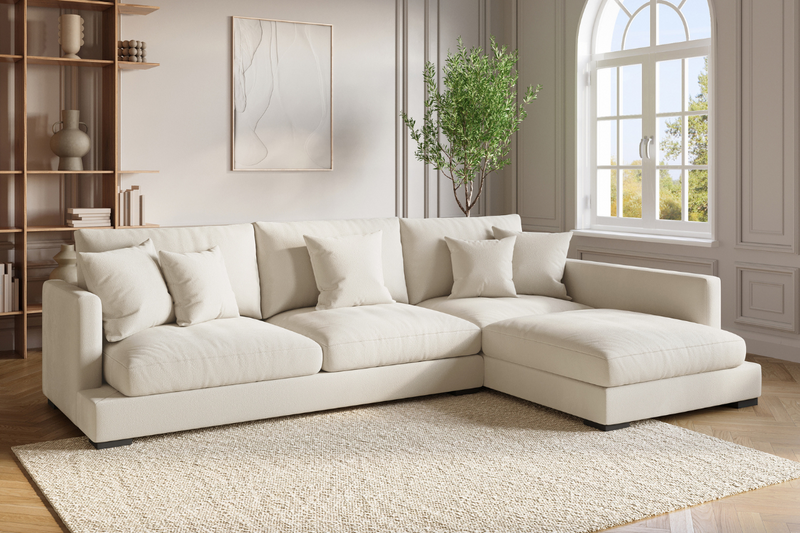 Eternity Fabric Left-Arm Facing L-Shaped Modern Sectional