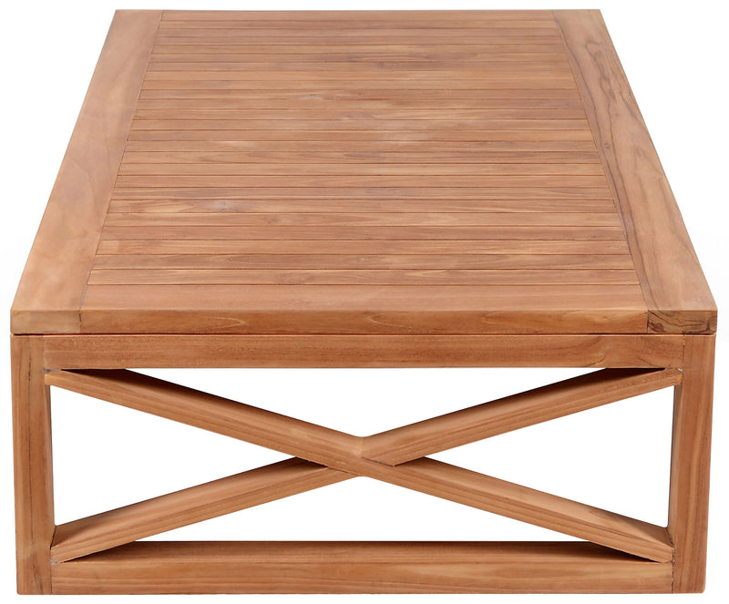 Anguilla Natural Teak Wood Outdoor Patio Coffee Table