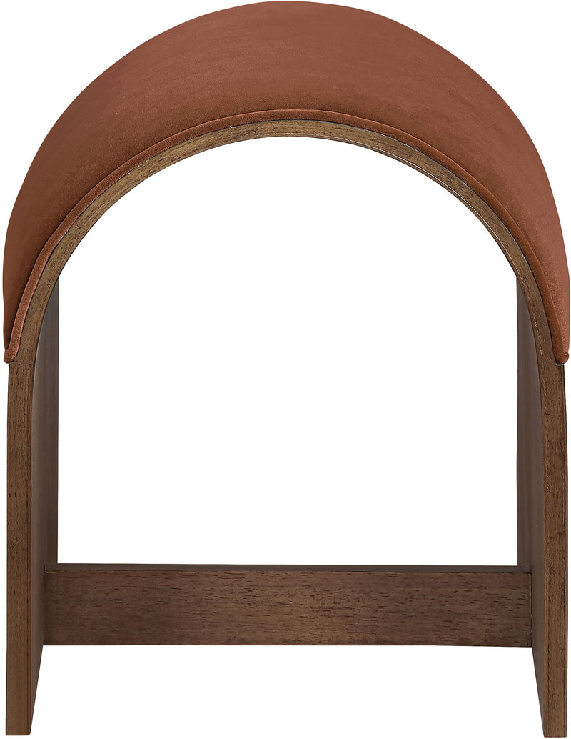 Sable - Velvet Performance Fabric Upholstered Bench