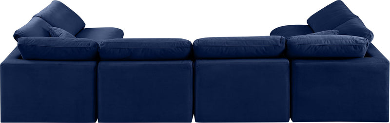Indulge - Velvet 6 Piece Modular U-Shaped Sectional