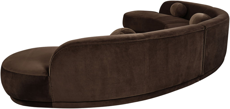 Avra - 177.5" Velvet Performance Fabric Upholstered Sectional
