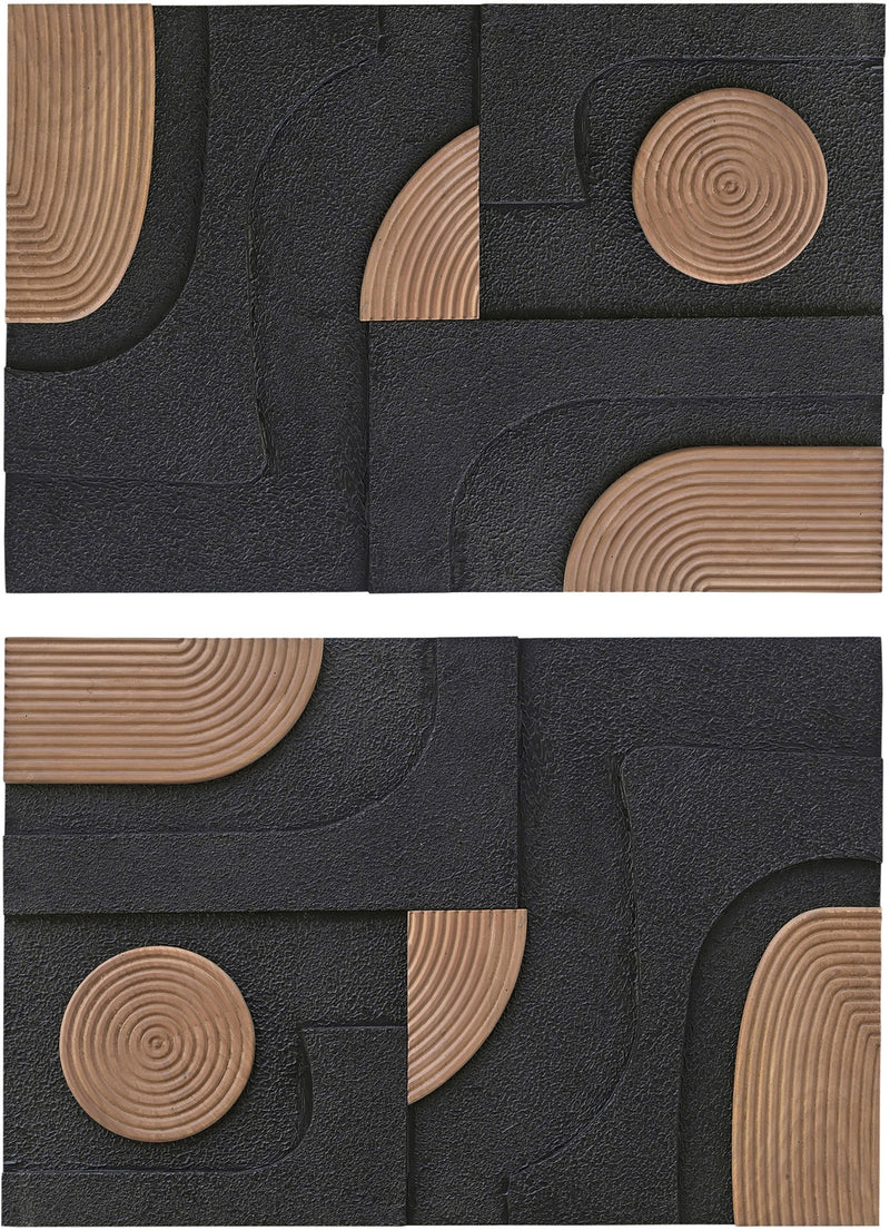 Element - Mango Wood 2 Piece Wall Art