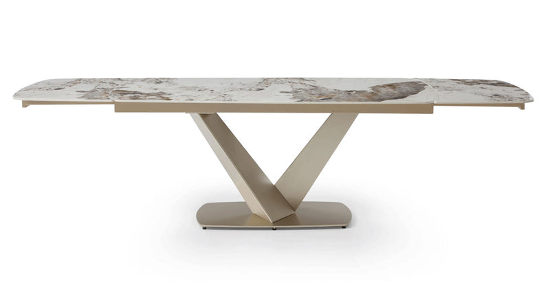 93 - Dining Table - White / Gold