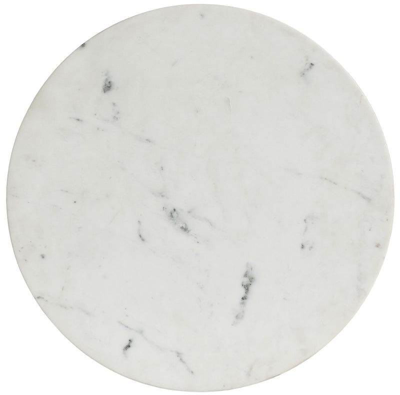 Emery White Marble Top And Steel Base Coffee Table