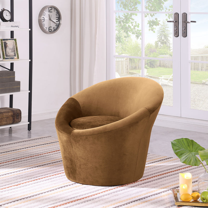 Tristan Saddle Velvet Upholstered Accent Chair