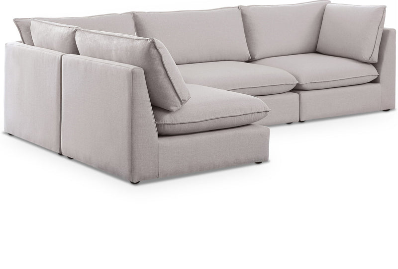 Mackenzie Linen Textured Fabric Upholstered Modular Sectional