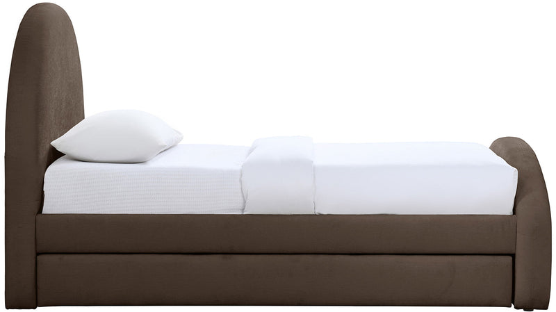 Andaz - Chenille Fabric Upholstered Trundle Bed