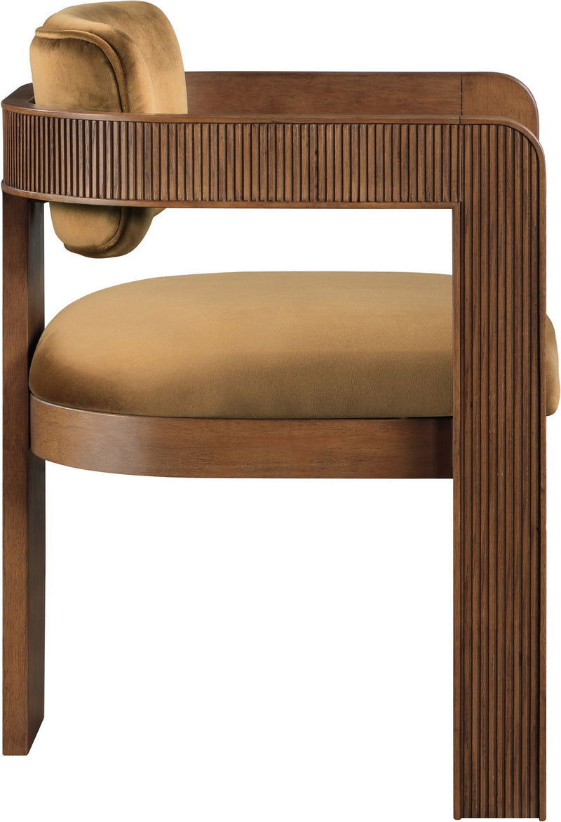 Sacha - Velvet Dining Chair With Brown Base (Set of 2)