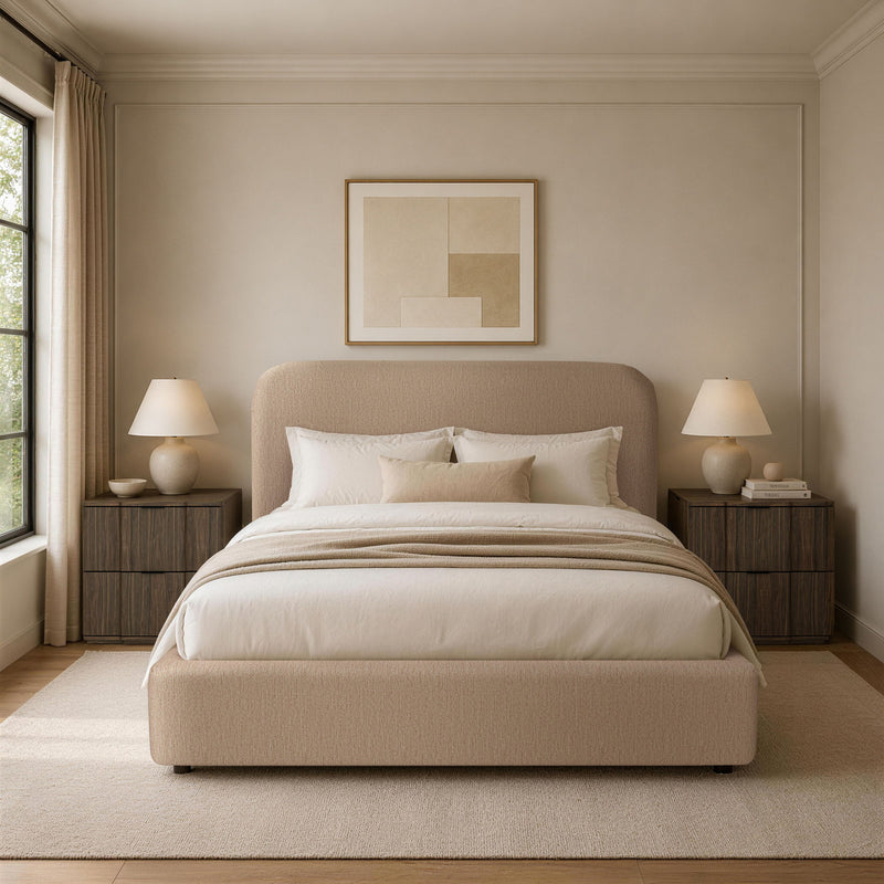 Flair - Rounded Upholstered Bed
