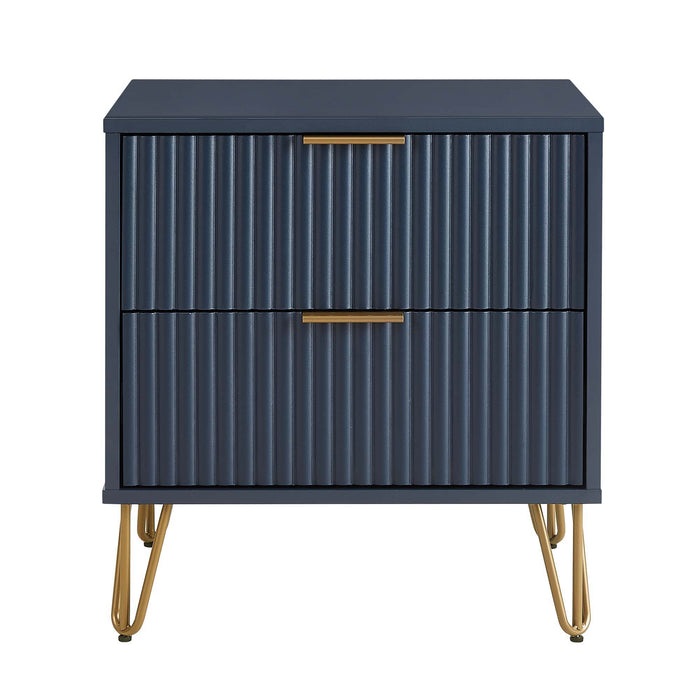 Manhattan Dumbo - Fluted 2-Drawer Nightstand