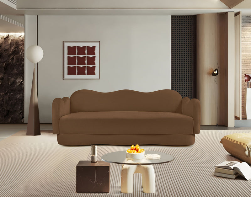 Bloom 82" Saddle Velvet Upholstered Sofa