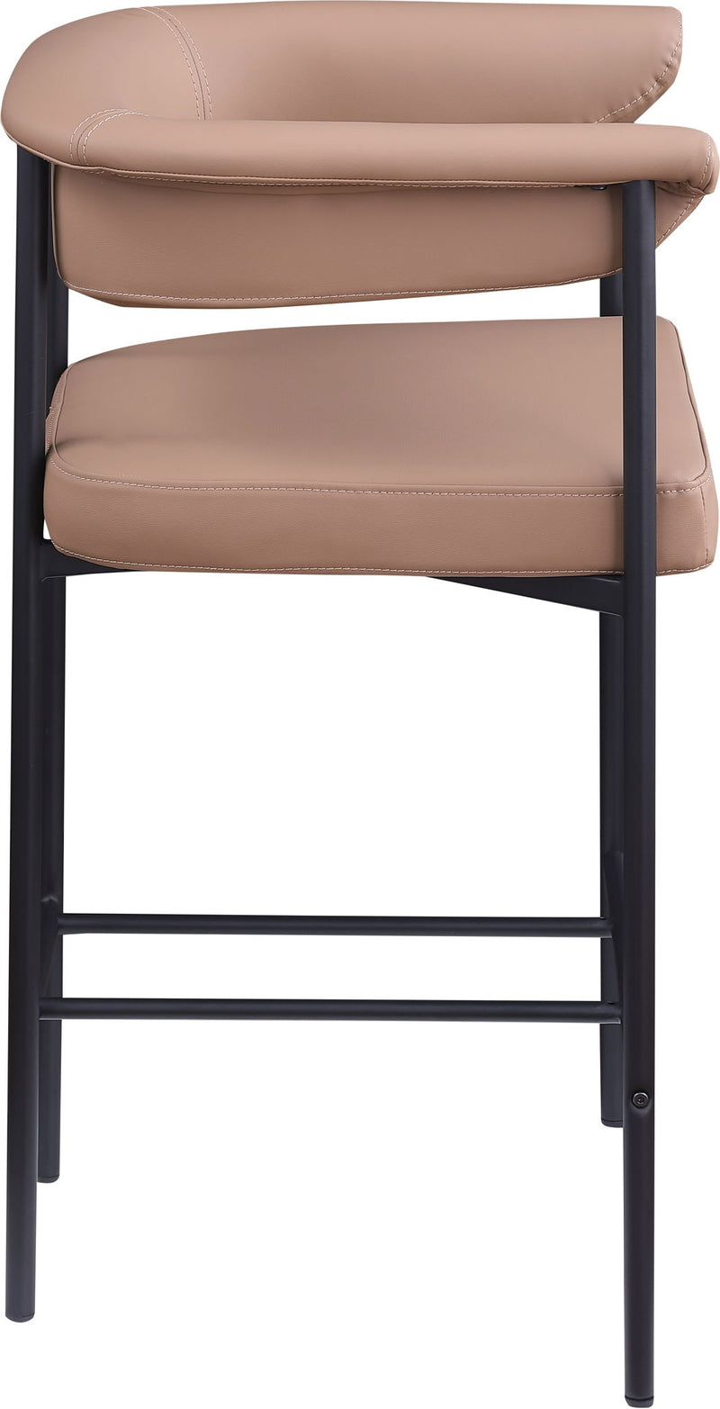 Malin Tan Vegan Leather Upholstered Counter Stool